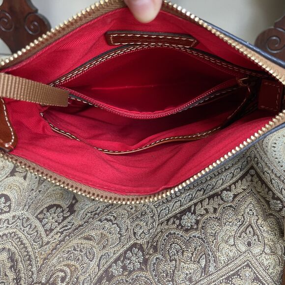 Dooney & Bourke Women's Navy Blue Pebble Leather Letter Carrier Crossbody Bag - Picture 10 of 13